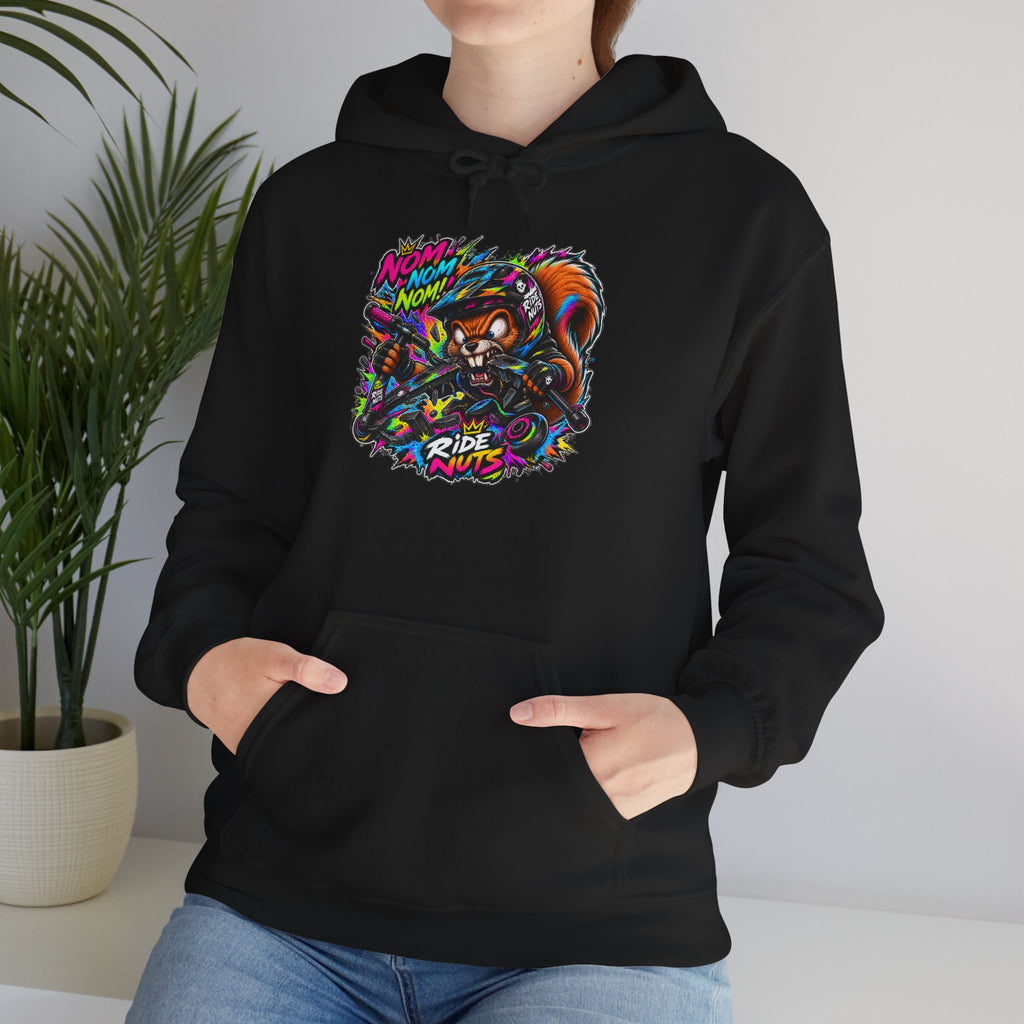 Copy of Graphic Hoodie — Neon Raccoon 'De La Nuit J'en Mange' Streetwear Pullover