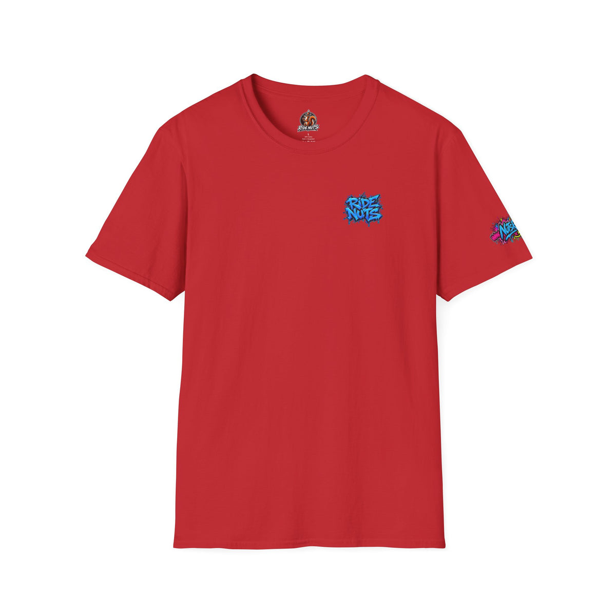 Graffiti Blue “Ride Nuts” Tee — Casual Streetwear T-Shirt