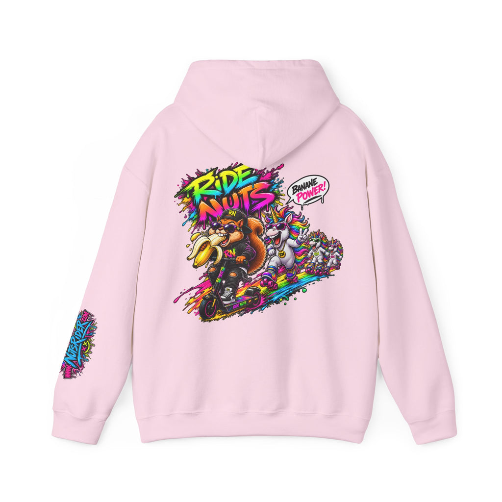 Nuts Rider Graphic Hoodie — "Ride Nuts" Colorful Skate/Scooter Streetwear