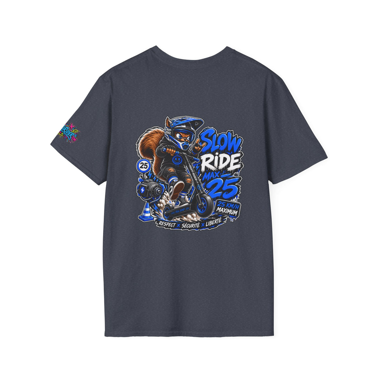 Graffiti Blue “Ride Nuts” Tee — Casual Streetwear T-Shirt