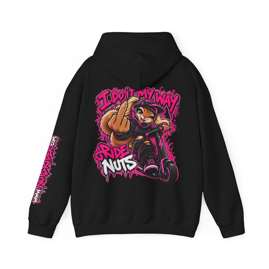 Middle Finger Skate Hoodie - "I Do It My Way" Graphic Skateboard Pullover