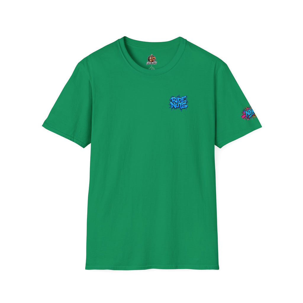 Graffiti Blue “Ride Nuts” Tee — Casual Streetwear T-Shirt