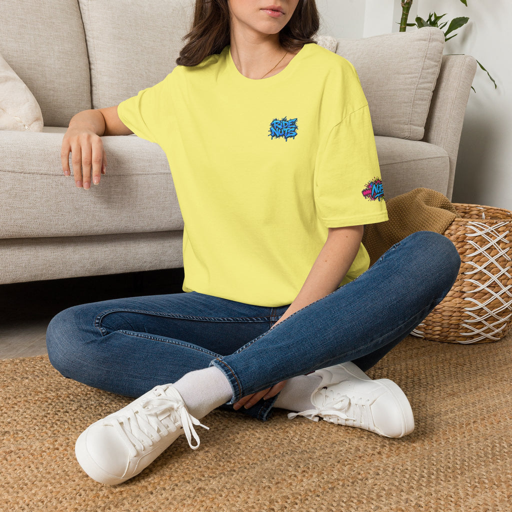 Graffiti Blue “Ride Nuts” Tee — Casual Streetwear T-Shirt