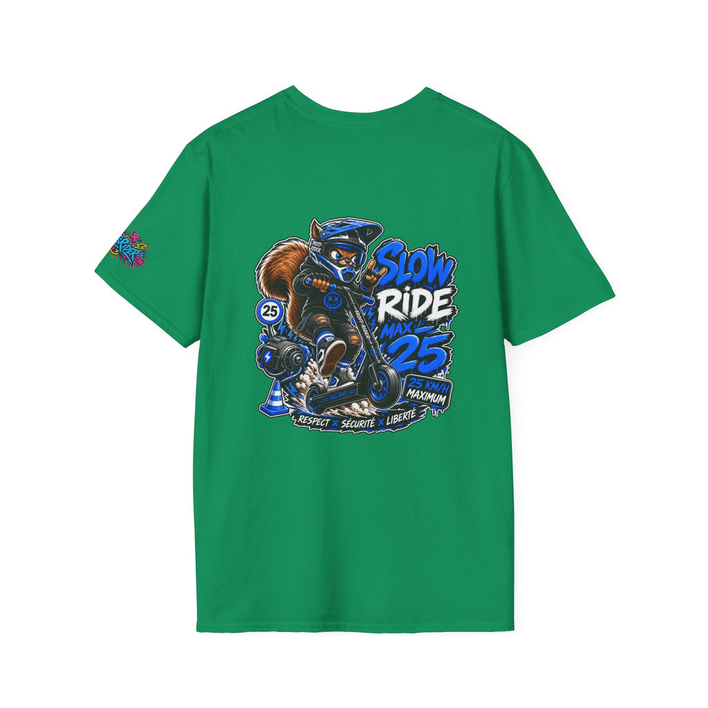Graffiti Blue “Ride Nuts” Tee — Casual Streetwear T-Shirt