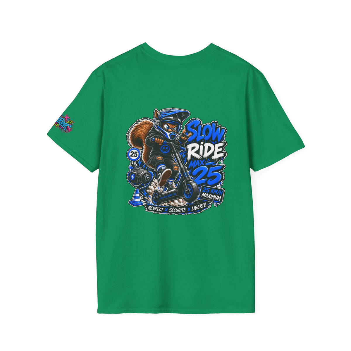 Graffiti Blue “Ride Nuts” Tee — Casual Streetwear T-Shirt