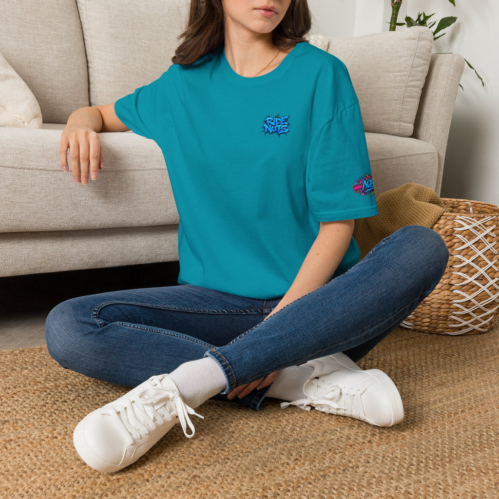 Graffiti Blue “Ride Nuts” Tee — Casual Streetwear T-Shirt