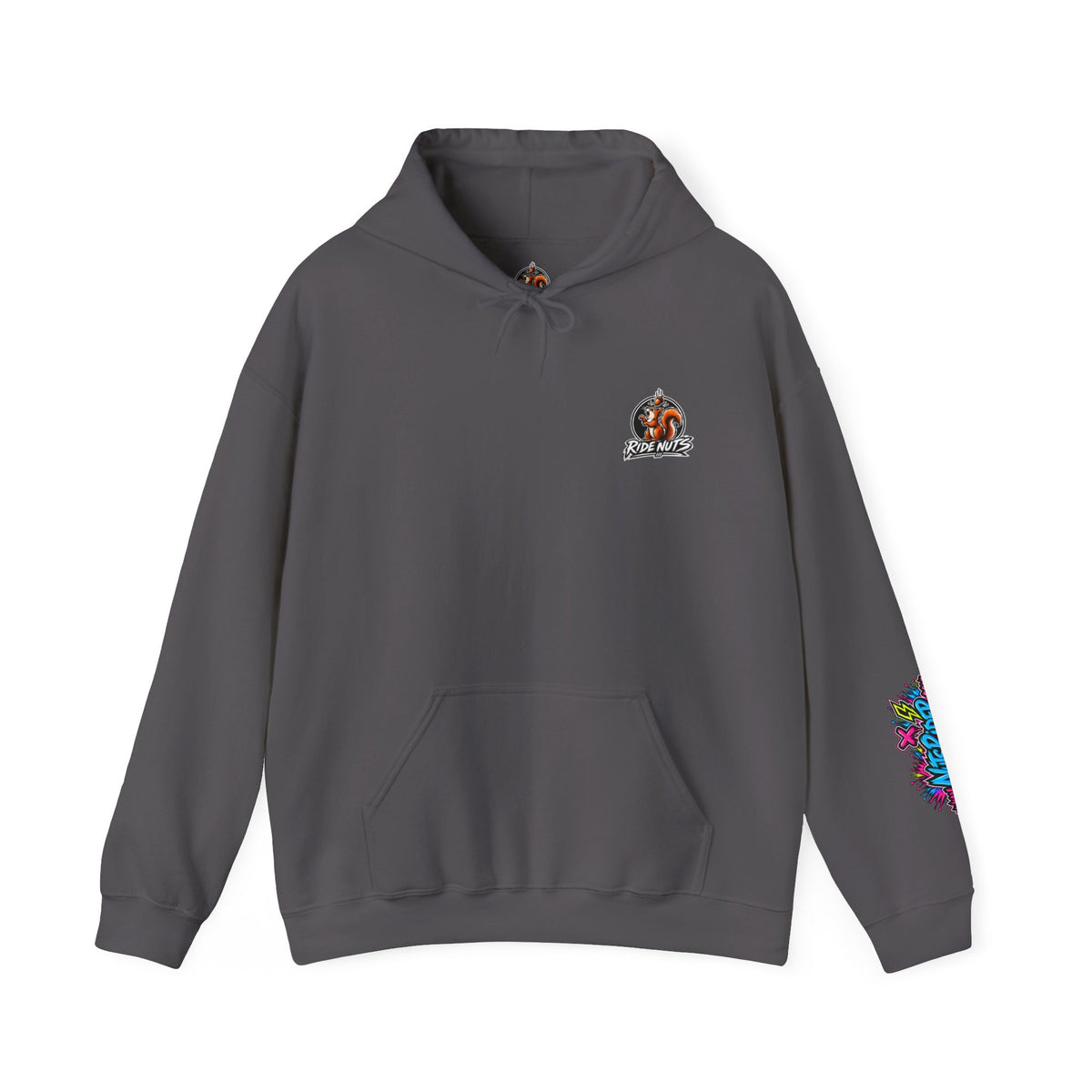 Nuts Rider Graphic Hoodie — Colorful Bomb Mascot Streetwear !