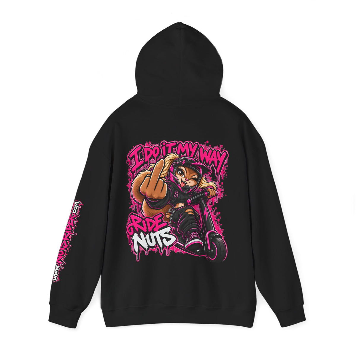 Middle Finger Skate Hoodie - "I Do It My Way" Graphic Skateboard Pullover