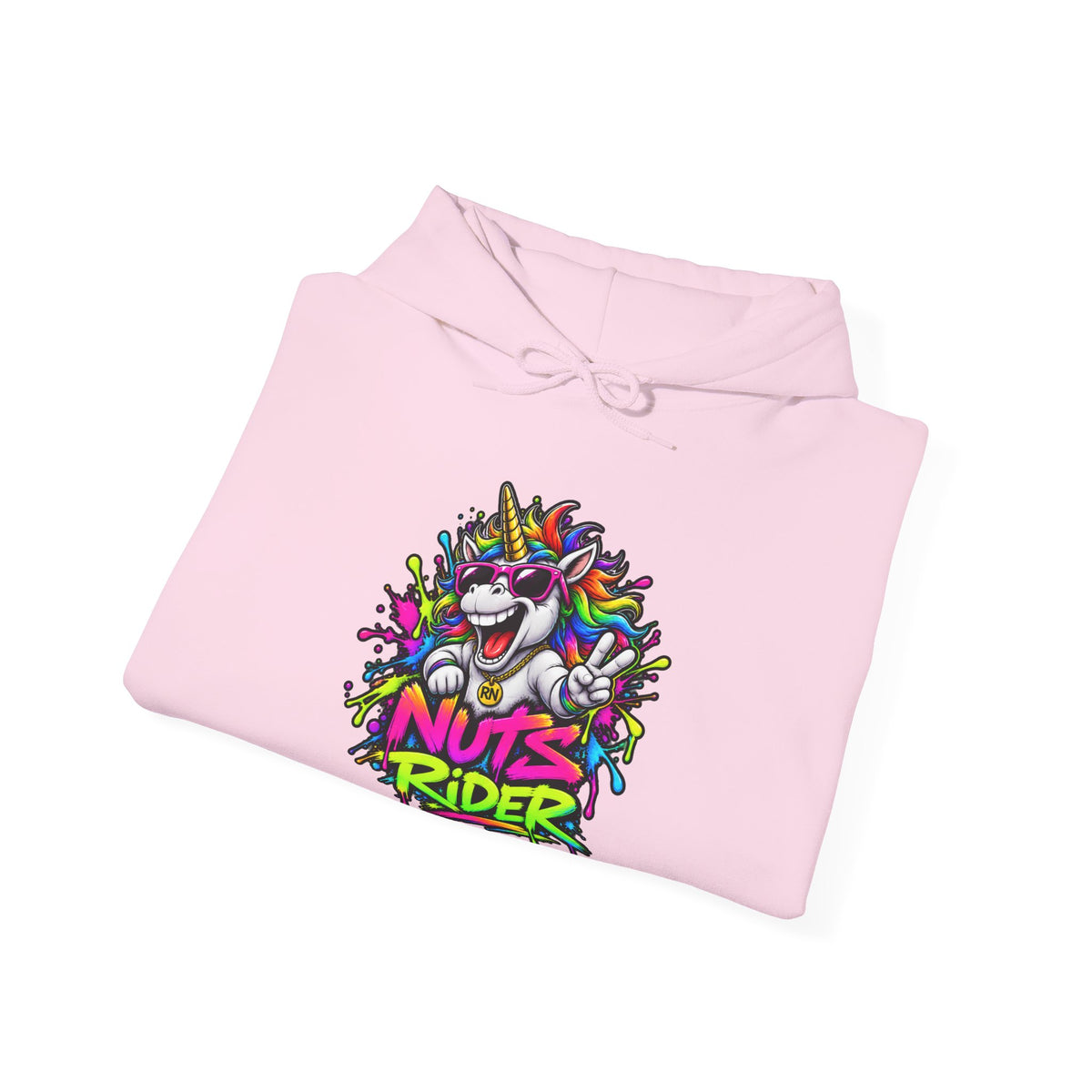 Nuts Rider Graphic Hoodie — "Ride Nuts" Colorful Skate/Scooter Streetwear