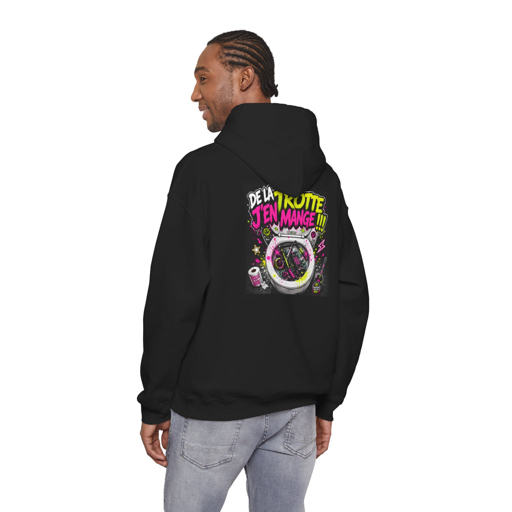 Copy of Graphic Hoodie — Neon Raccoon 'De La Nuit J'en Mange' Streetwear Pullover