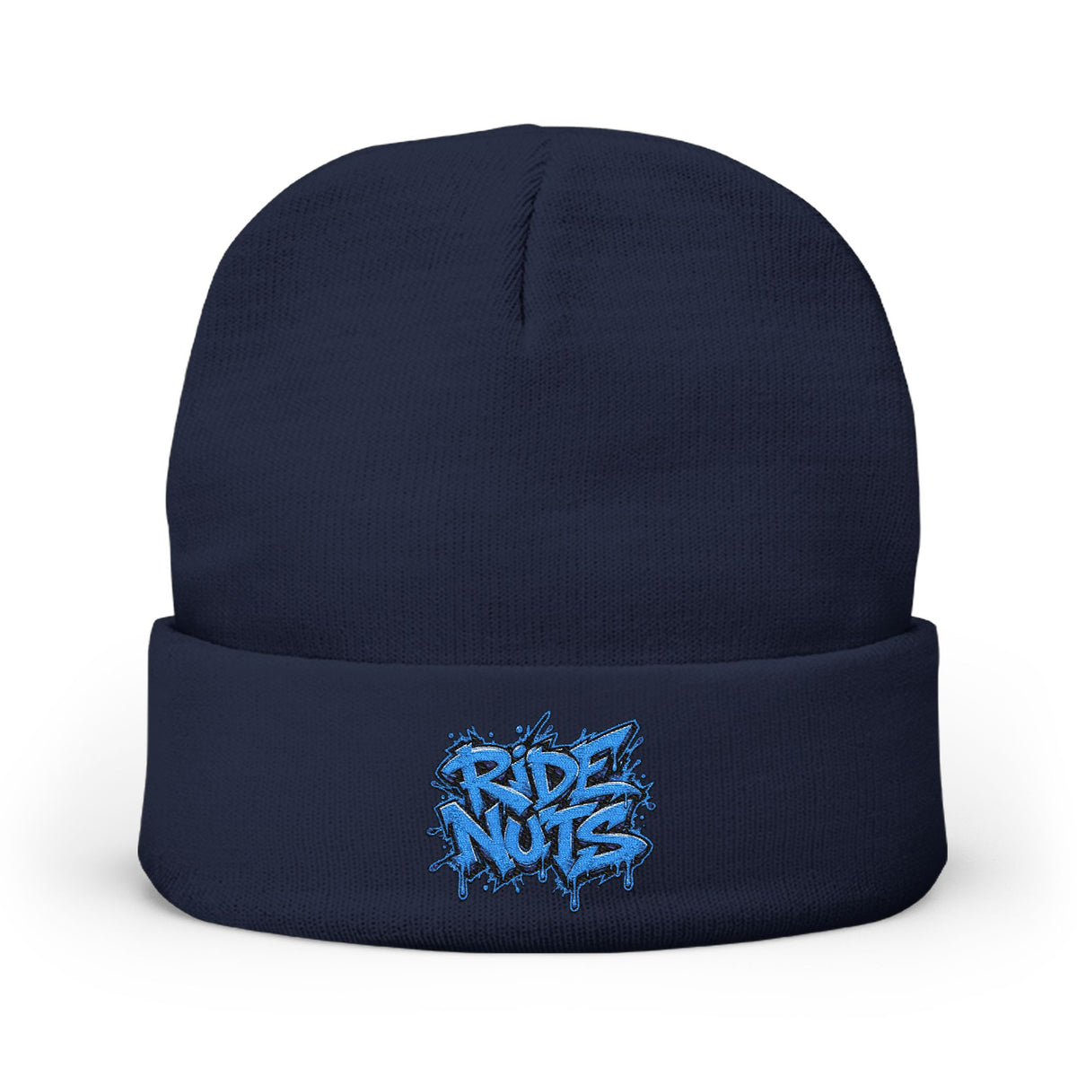 Embroidered 'Rise Nite' Graffiti Knit Beanie — Streetwear Winter Hat