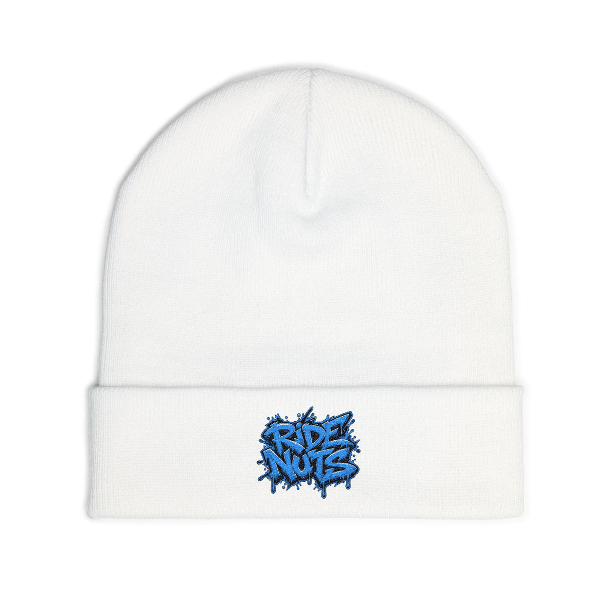 Embroidered 'Rise Nite' Graffiti Knit Beanie — Streetwear Winter Hat