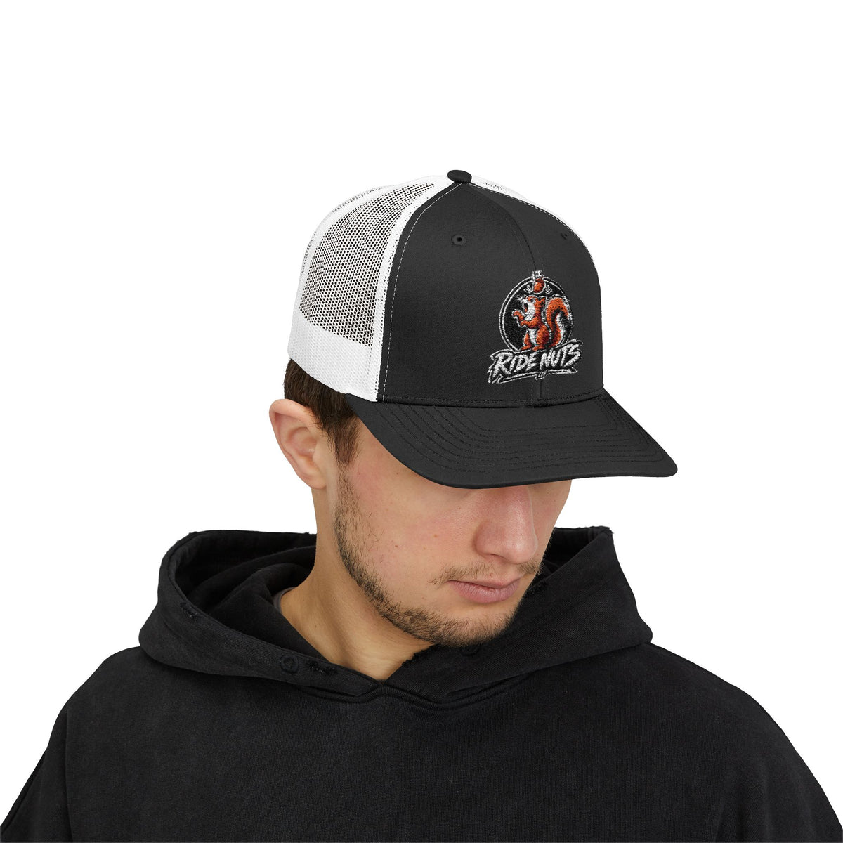 Snapback Trucker Cap — Retro Squirrel Logo Casual Baseball Hat