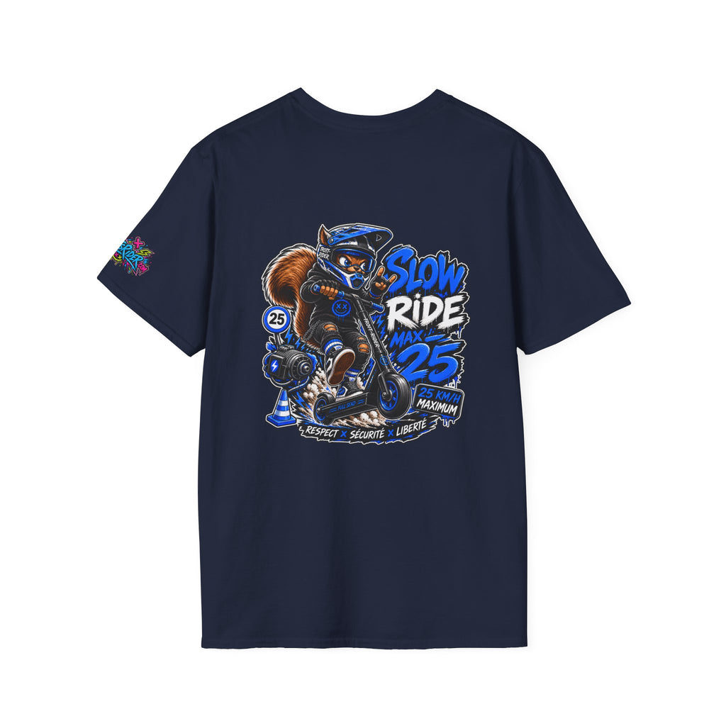 Graffiti Blue “Ride Nuts” Tee — Casual Streetwear T-Shirt