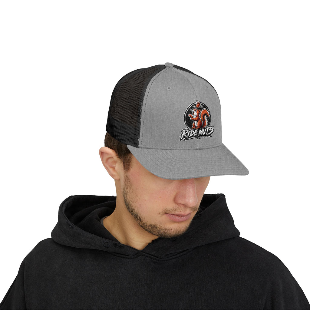 Snapback Trucker Cap — Retro Squirrel Logo Casual Baseball Hat