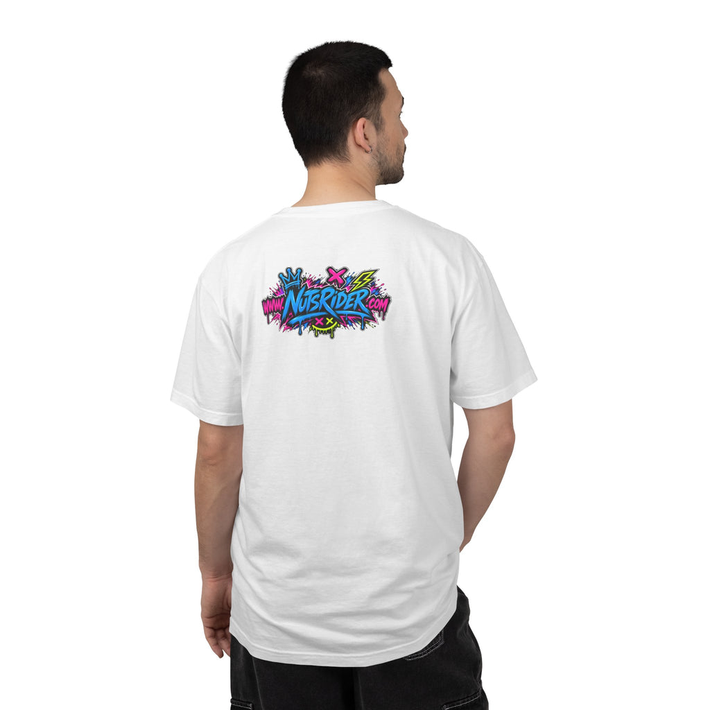 Graffiti Smiley T-Shirt — Neon Street Art Graphic Tee