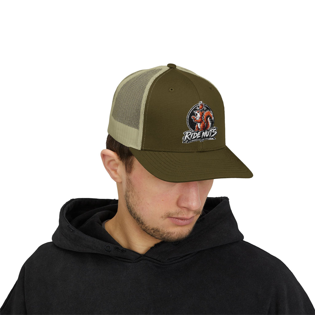 Snapback Trucker Cap — Retro Squirrel Logo Casual Baseball Hat