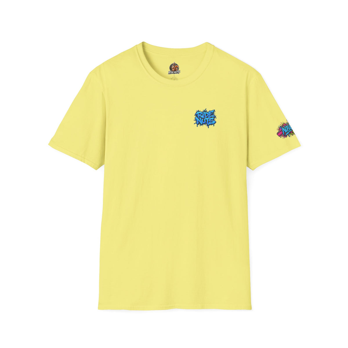 Graffiti Blue “Ride Nuts” Tee — Casual Streetwear T-Shirt