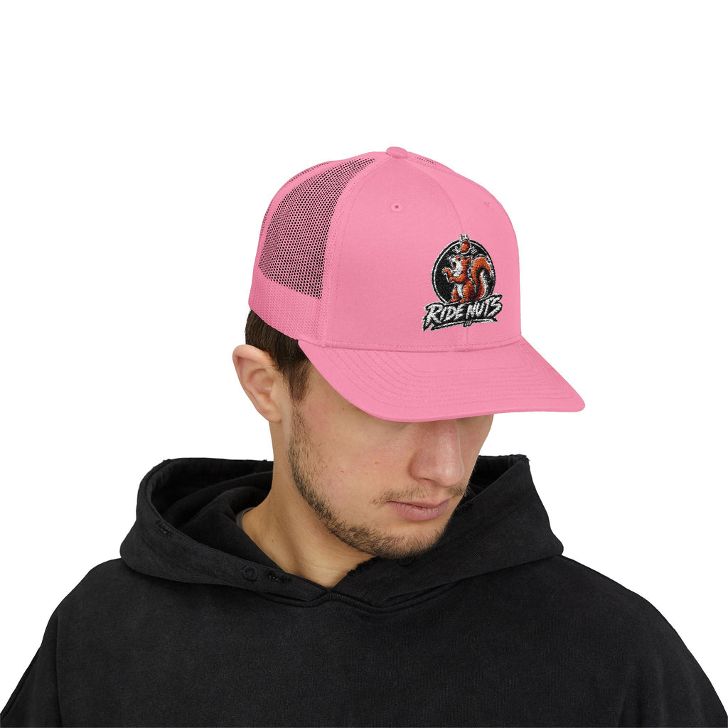 Snapback Trucker Cap — Retro Squirrel Logo Casual Baseball Hat