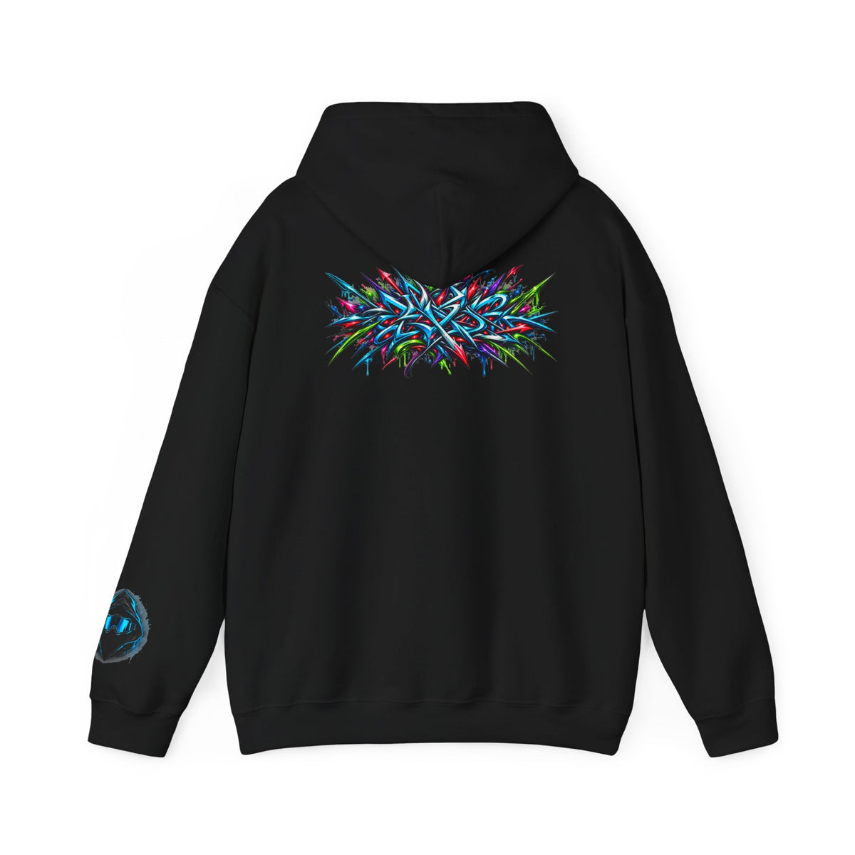 Graphic Hoodie — Neon Raccoon 'De La Nuit J'en Mange' Streetwear Pullover