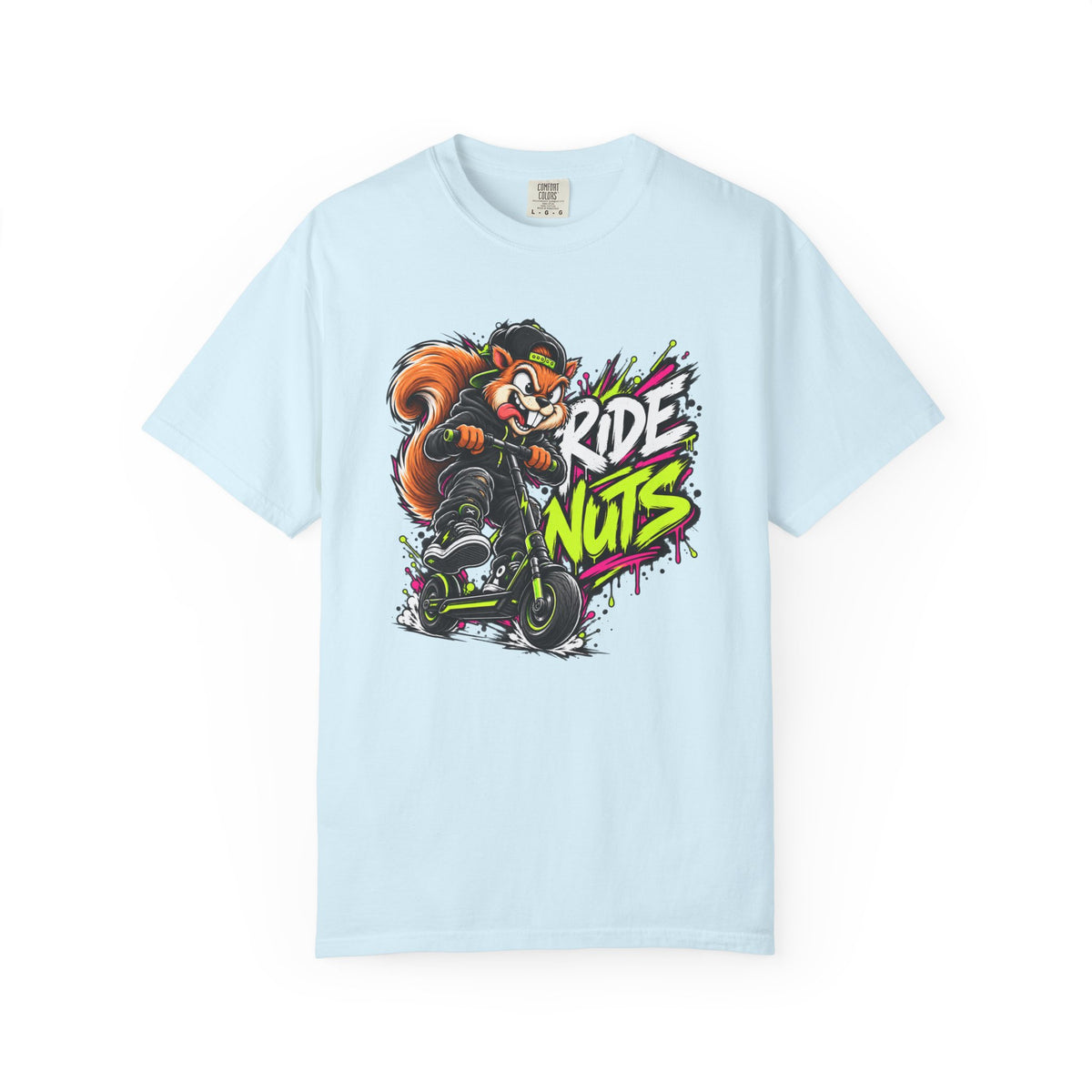 T-Shirt — 'Ride Nuts' Squirrel Scooter Graphic Tee