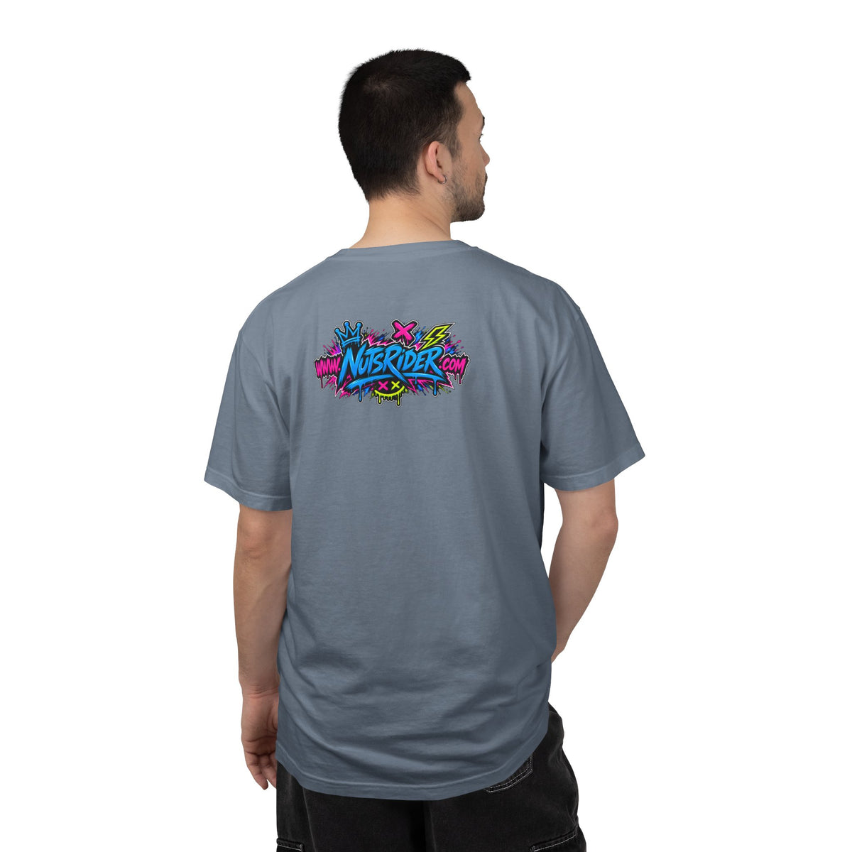Graffiti Smiley T-Shirt — Neon Street Art Graphic Tee