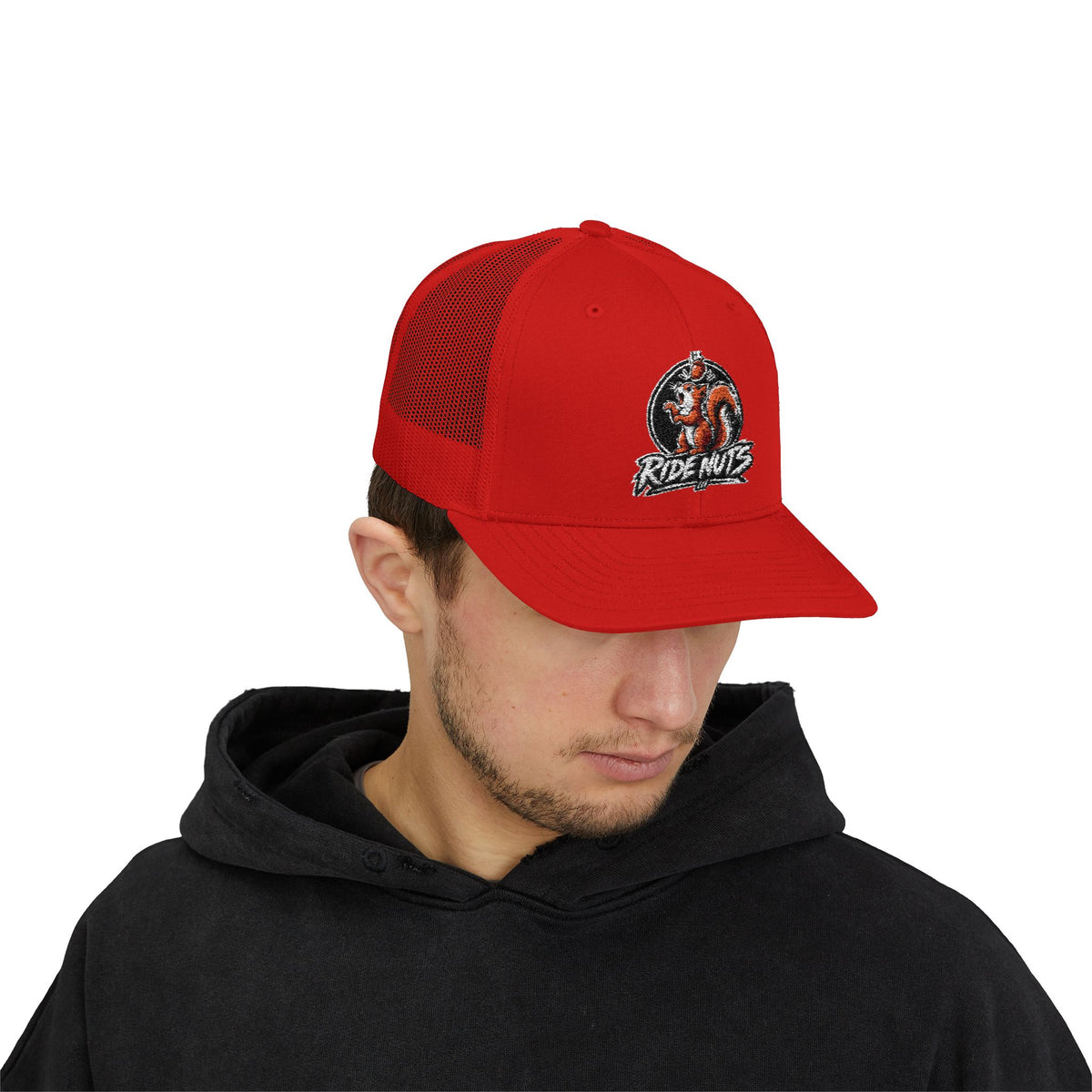 Snapback Trucker Cap — Retro Squirrel Logo Casual Baseball Hat