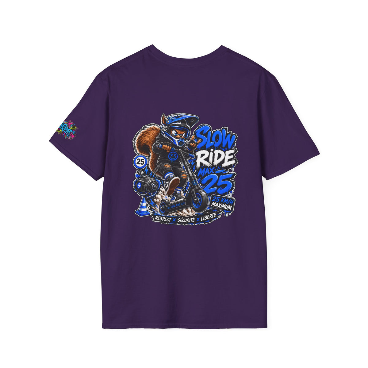 Graffiti Blue “Ride Nuts” Tee — Casual Streetwear T-Shirt