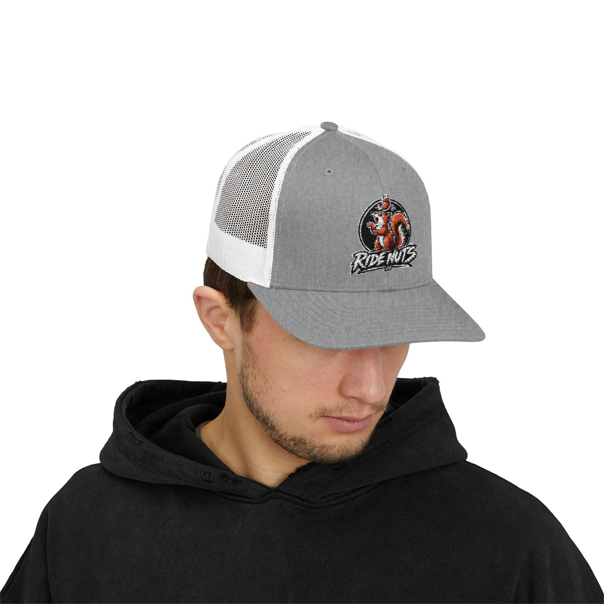 Snapback Trucker Cap — Retro Squirrel Logo Casual Baseball Hat