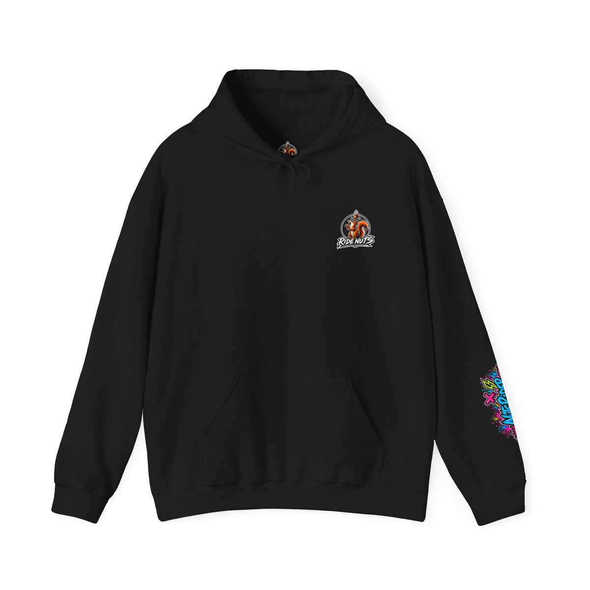 Nuts Rider Graphic Hoodie — Colorful Bomb Mascot Streetwear !