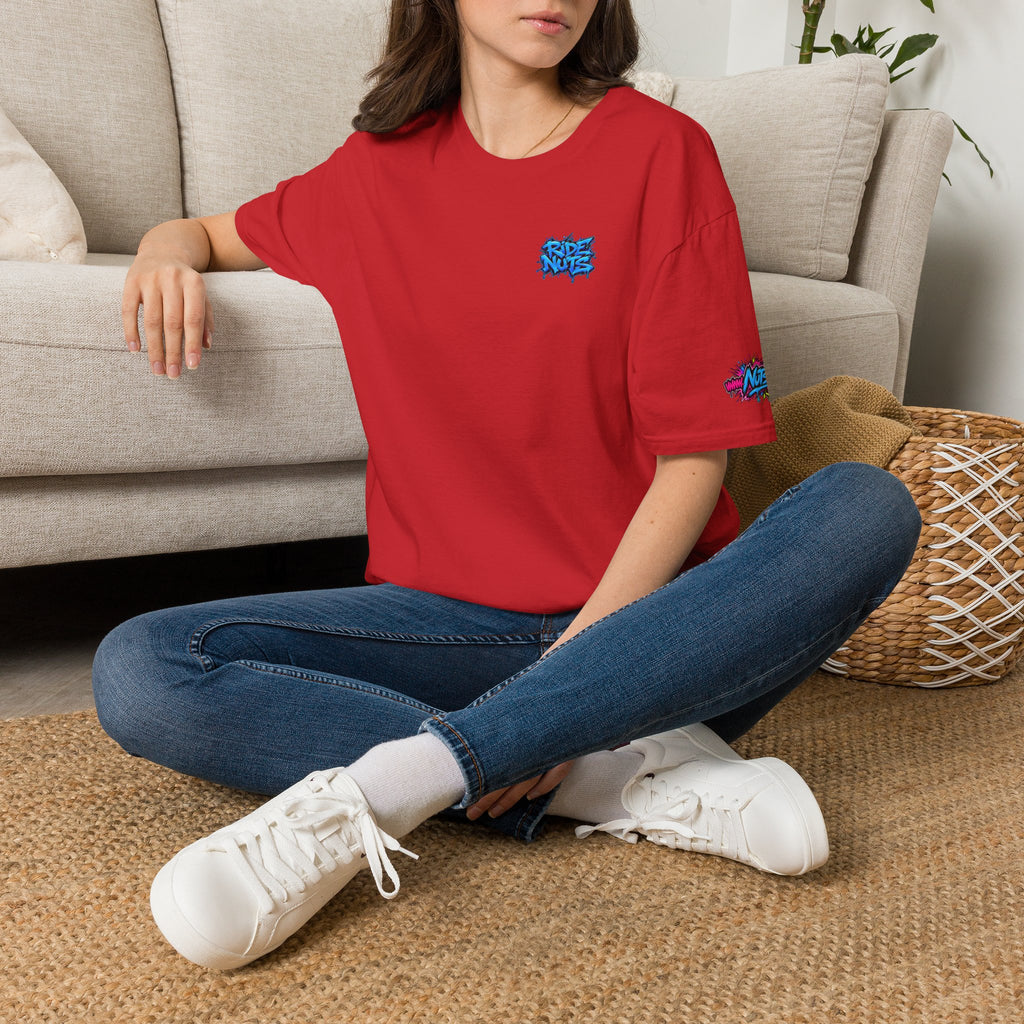 Graffiti Blue “Ride Nuts” Tee — Casual Streetwear T-Shirt