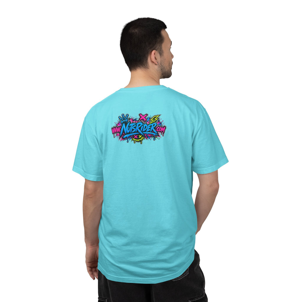 Graffiti Smiley T-Shirt — Neon Street Art Graphic Tee