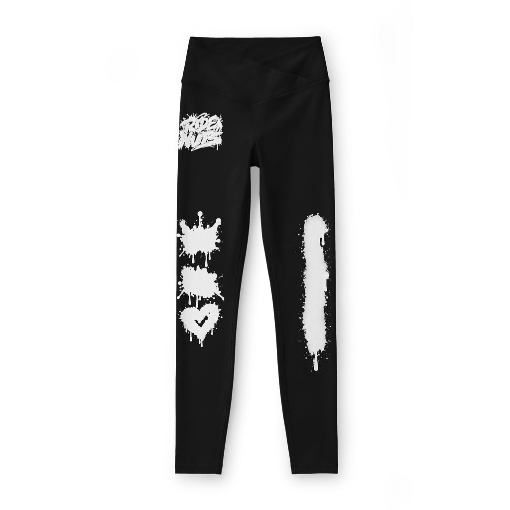 Leggings Ride Nuts – White Spray Graffiti