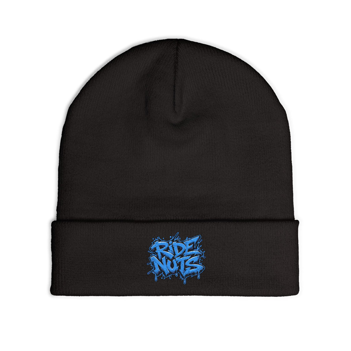 Embroidered 'Rise Nite' Graffiti Knit Beanie — Streetwear Winter Hat