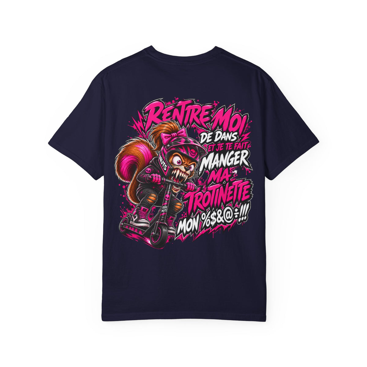 Ride Nuts Scooter T-Shirt — Graphic French Text "Rentre Moi!" Streetwear