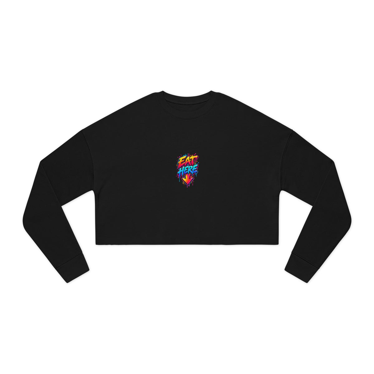 Cropped Sweatshirt — 'Ride Nutz' Squirrel Graphic Crop Top (Eat More Heart Badge)