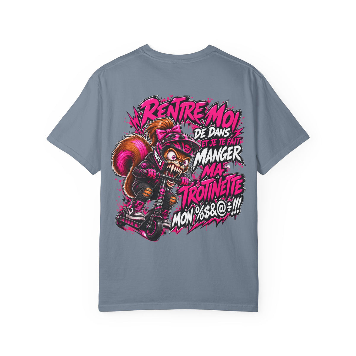 Ride Nuts Scooter T-Shirt — Graphic French Text "Rentre Moi!" Streetwear