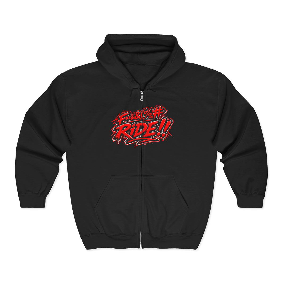 Hoodie Fucking Ride – Red & Black Street Edition