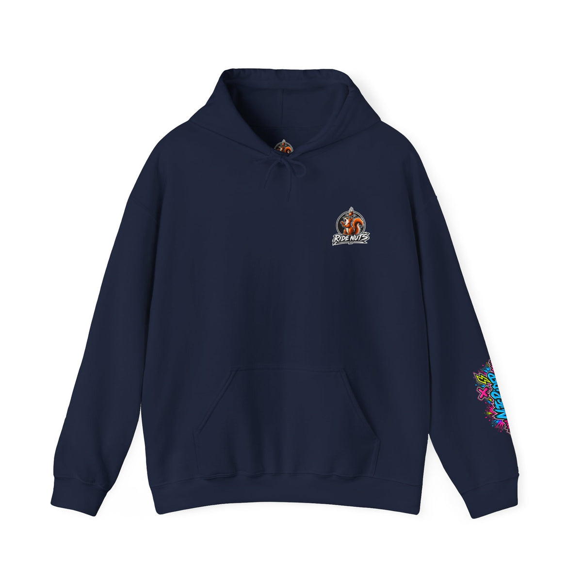 Nuts Rider Graphic Hoodie — Colorful Bomb Mascot Streetwear !