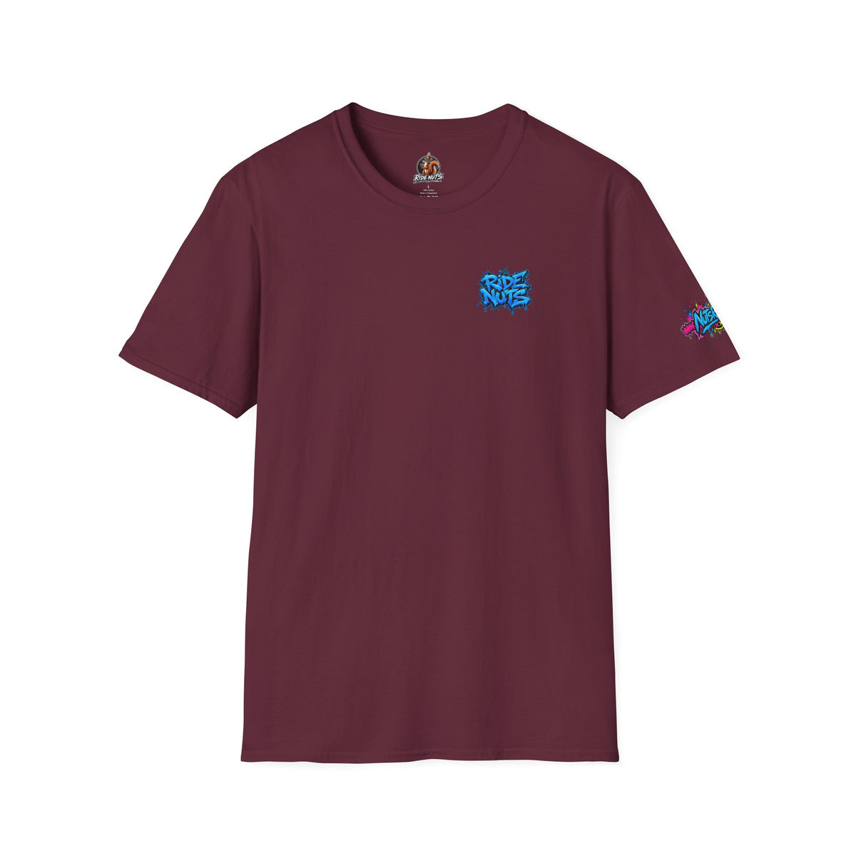 Graffiti Blue “Ride Nuts” Tee — Casual Streetwear T-Shirt