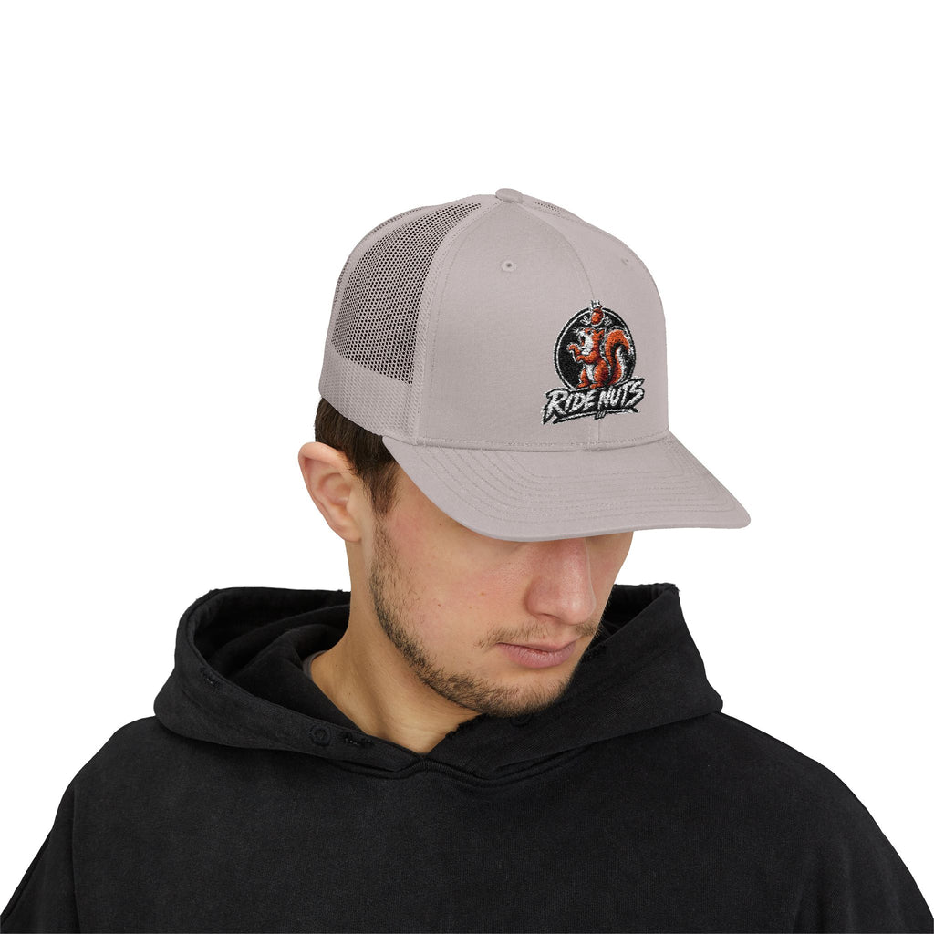 Snapback Trucker Cap — Retro Squirrel Logo Casual Baseball Hat