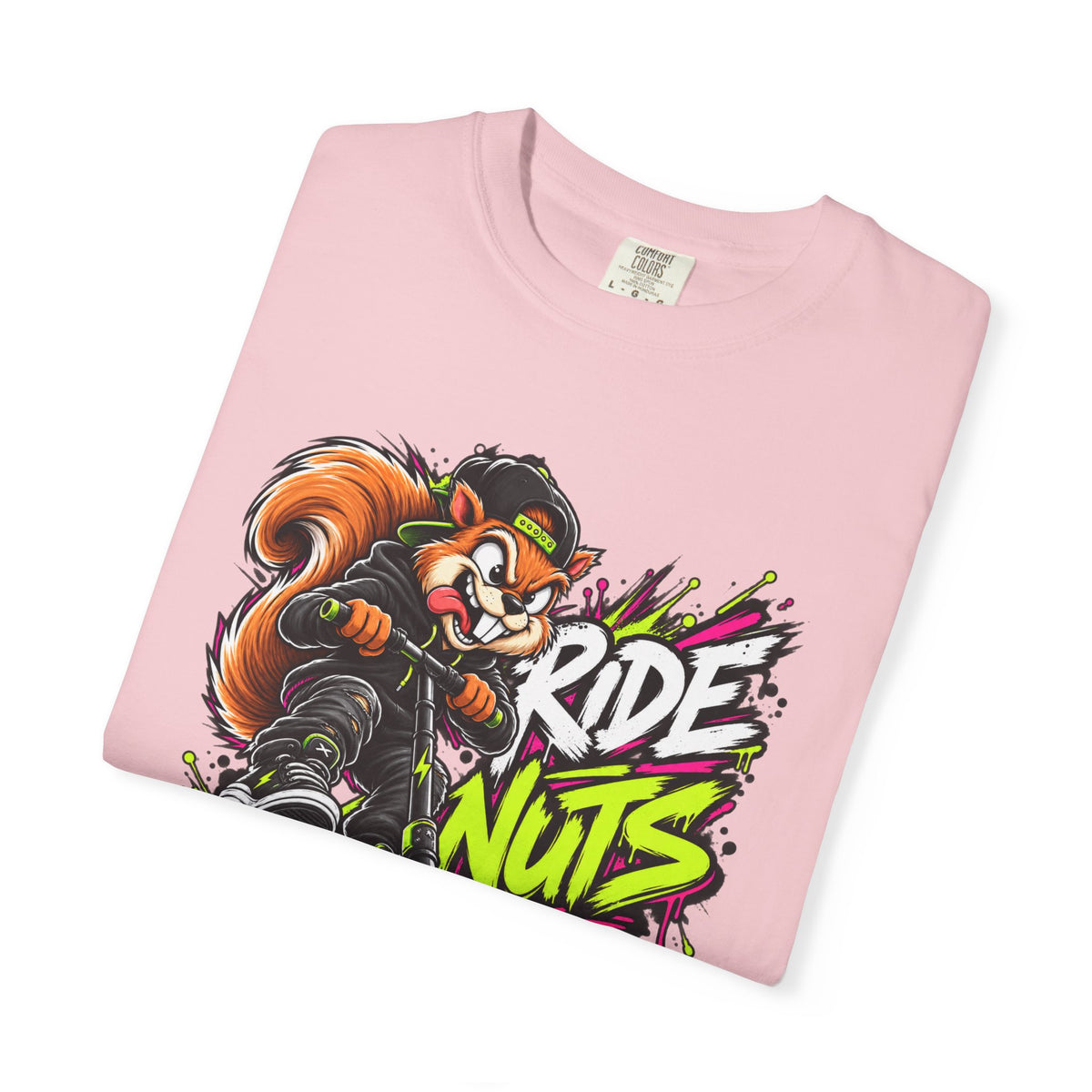 T-Shirt — 'Ride Nuts' Squirrel Scooter Graphic Tee