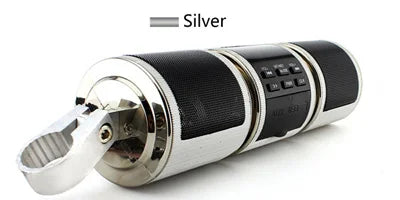 aut-parleur Bluetooth pour guidon – Vélo, trottinette et moto Scooter Motorcycle EDR Audio Speaker Water Resistant Motorbike Stereo FM Radio AUX USB