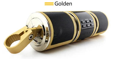 aut-parleur Bluetooth pour guidon – Vélo, trottinette et moto Scooter Motorcycle EDR Audio Speaker Water Resistant Motorbike Stereo FM Radio AUX USB