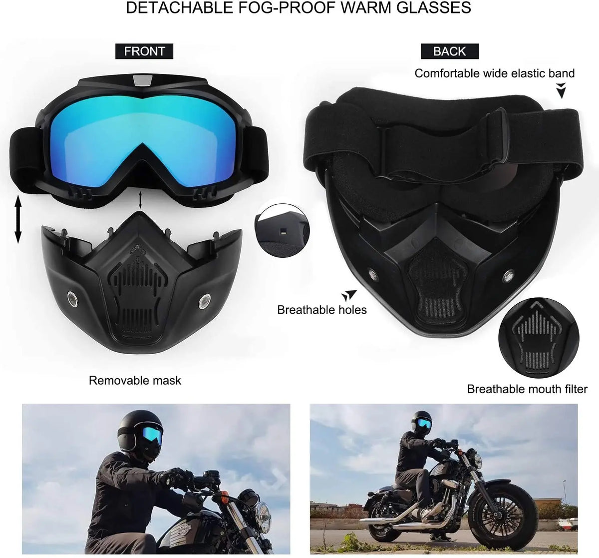 Masque MX AirShield – Lunettes Détachables