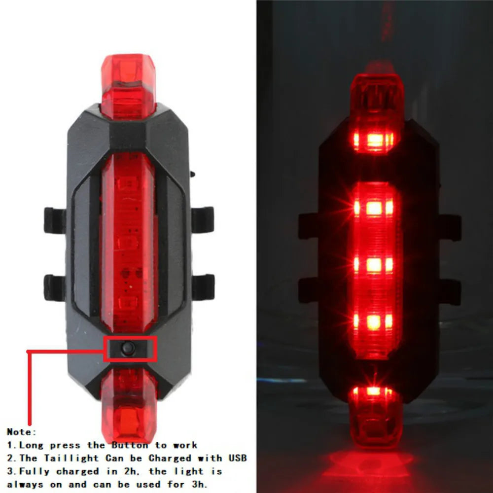 Bike Bicycle Light USB LED Rechargeable ridenuts