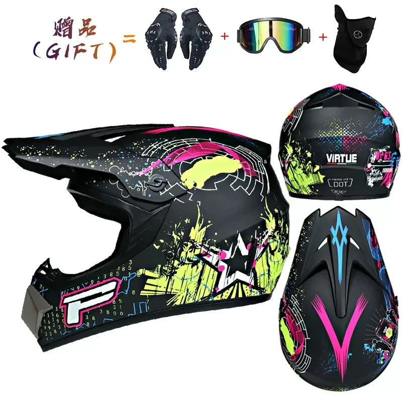 Safety Motocross Helmet man Casco Motocross Bicycle Downhill Capacete ATV Cross Helmet Child Motorcycle Helmet Dot Abs Unisex