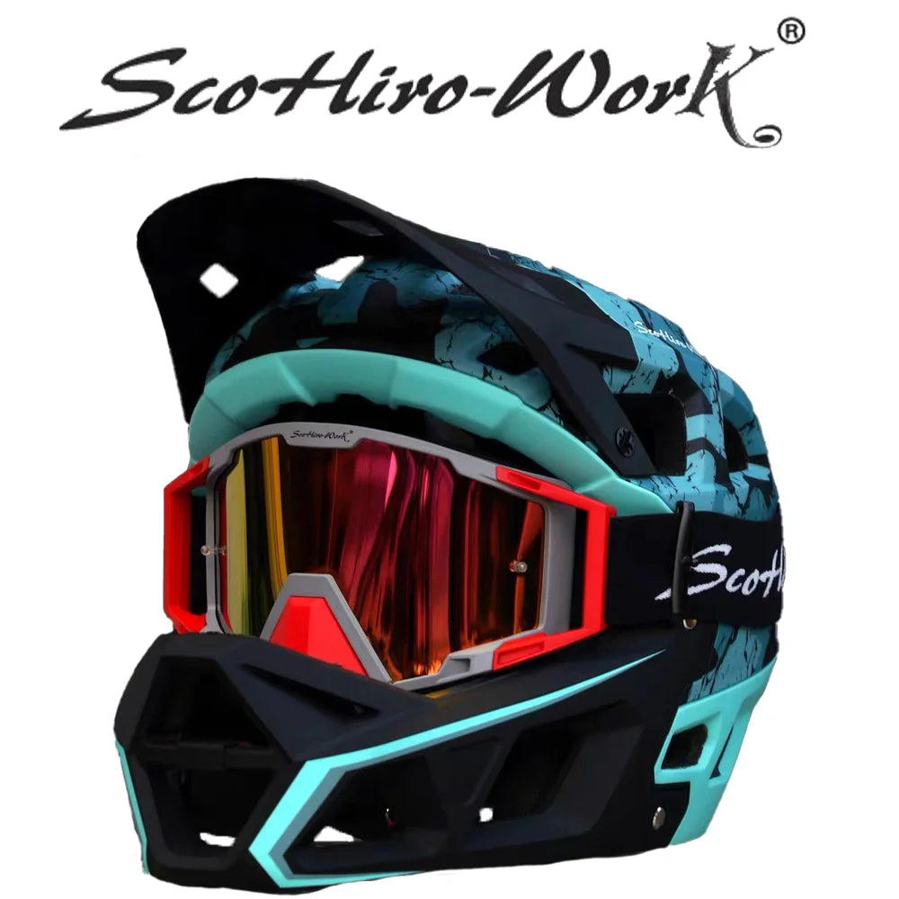 MTB Full Face Helmet Downhill Outdoors Sports Motocross Racing Bicycle Helmet For Men Ultralight Mountain Bike Safety Helmet