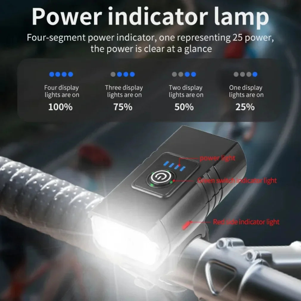 Bicycle Light 2 T6 LED USB Rechargeable MTB Mountain Bicycle Lamp 1000LM Bike Headlight Flashlight Bicycle Accessories