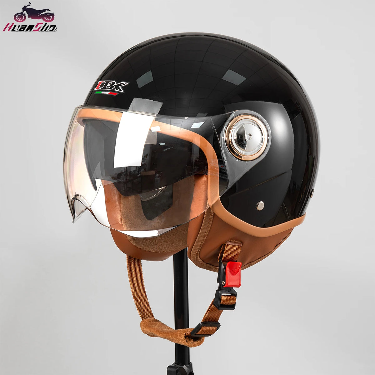 Casque IBK B-110 Retro Route – Half Helmet 🏍️ | Ride Nuts